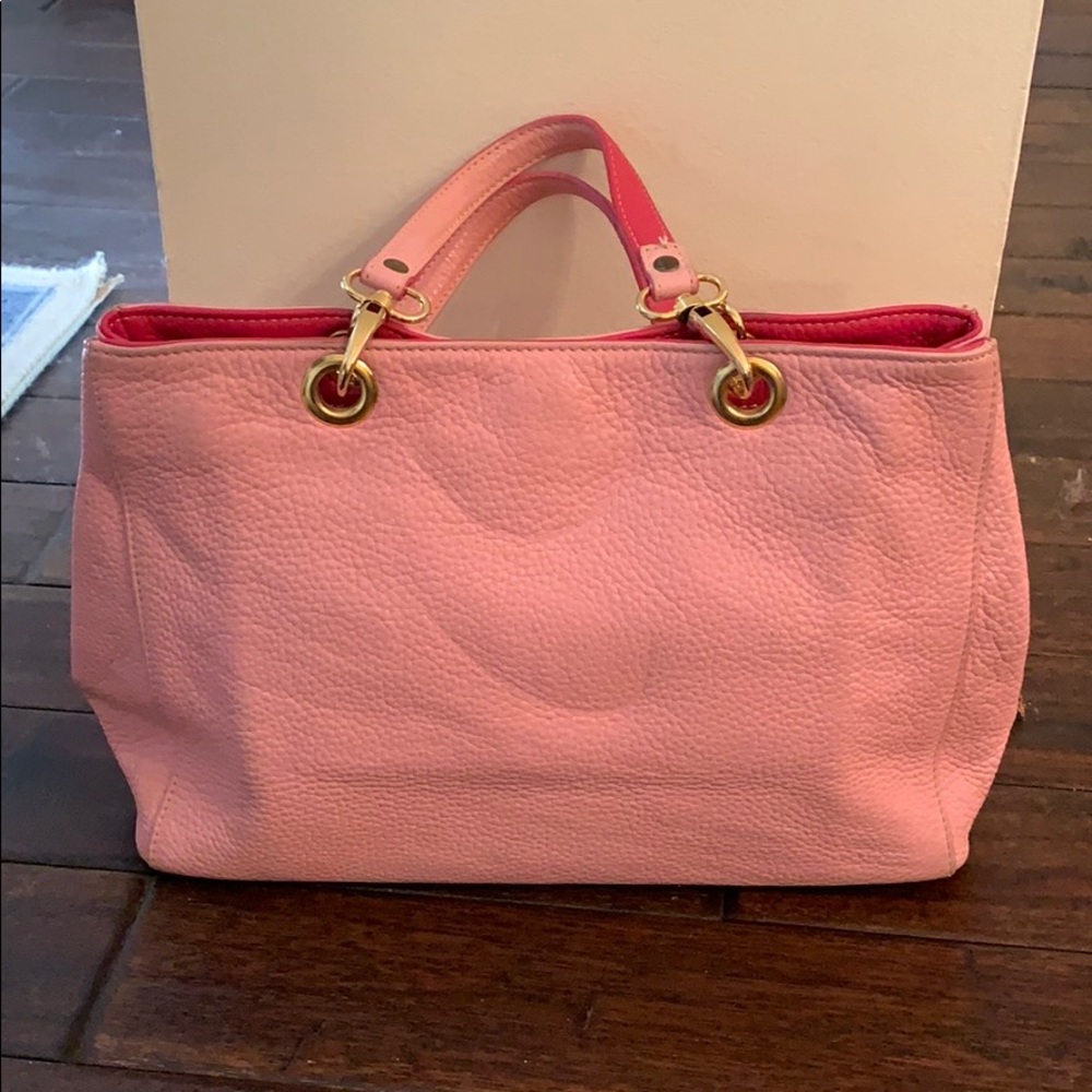 Francesca Visconti Pink on Pink Leather satchel 💕 - Picture 4 of 10